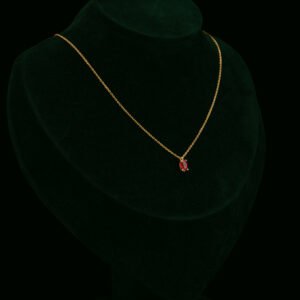 Ogrlica s laboratorijskim rubinom od 0.55 ct