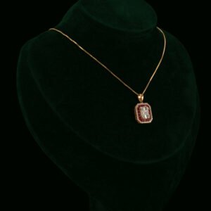 Ogrlica s prirodnim dijamantima i rubinima od 0.80 ct