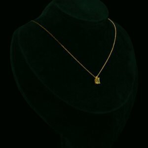Ogrlica s prirodnim dijamantom i peridotom od 0.62 ct