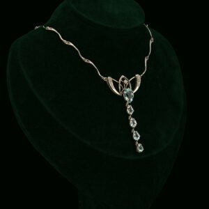 Ogrlica s prirodnim dijamantima i Aquamarinima od 6.00 ct
