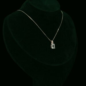 Ogrlica s prirodnim dijamantima i Aquamarinom od 1.40 ct