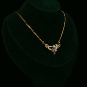 Ogrlica s prirodnim dijamantima i safirima od 3.20 ct