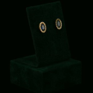 Naušnice s prirodnim dijamantima i safirima od 1.20 ct