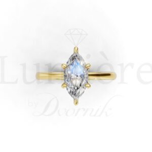 Prsten s laboratorijskim Marquise dijamantom