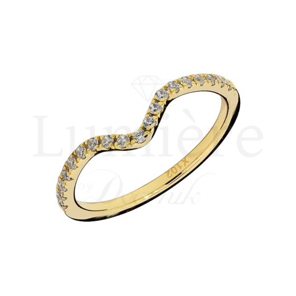 Prsten s laboratorijskim dijamantima 19x0.008 ct
