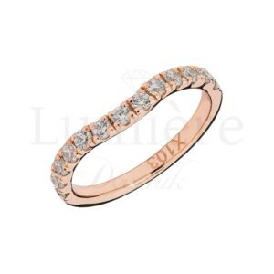 Prsten s laboratorijskim dijamantima 13x0.03 ct