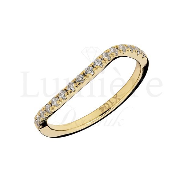 Prsten s laboratorijskim dijamantima 16x0.015 ct