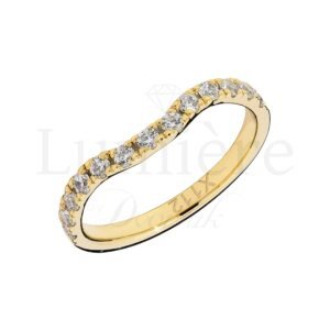 Prsten s laboratorijskim dijamantima 13x0.03 ct