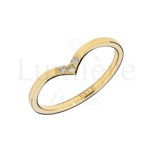 Prsten s laboratorijskim dijamantima 3x0.01 ct